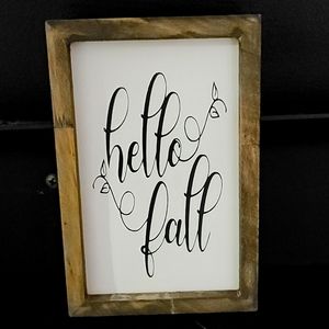 Handmade fall sign